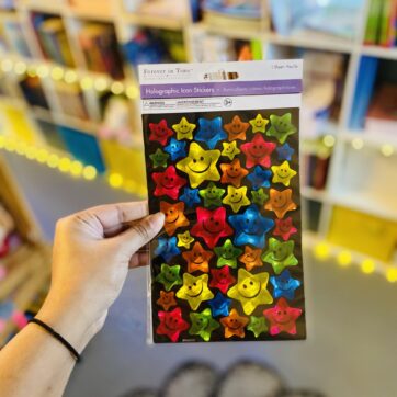Holographic Icon Stickers Stars with Smiley Face