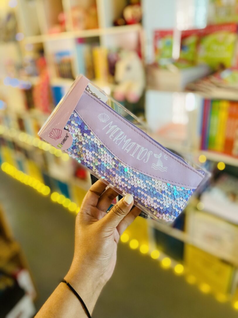 Purple Mermaid Sequin Pencil Case - Image 2