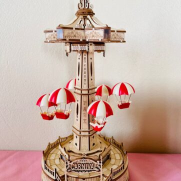 Parachute Tower 3D Wooden Puzzle - Built Version with Batteries