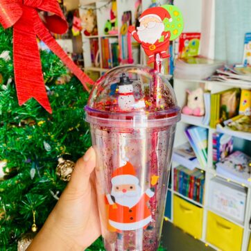 Christmas Cup with Straw