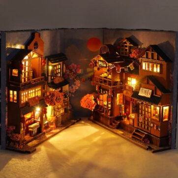 DIY Cherry Blossom Avenue Book Nook/ Bookend Puzzle