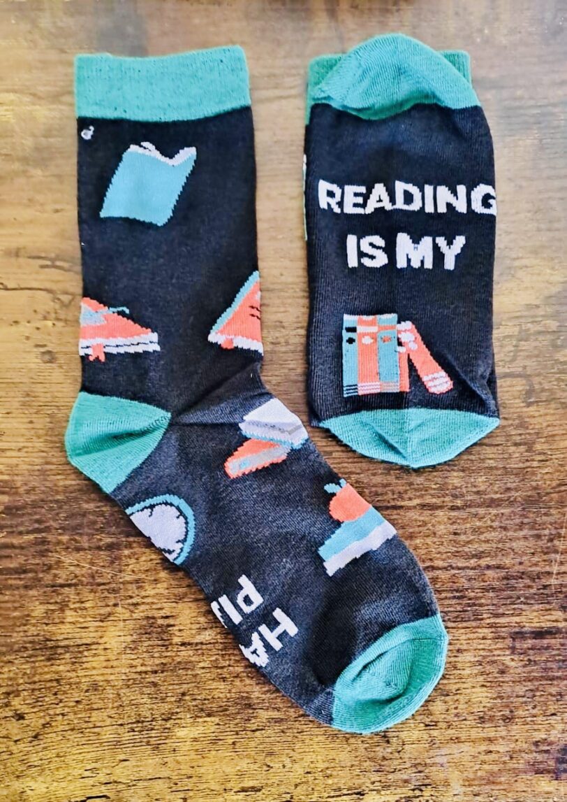 Reading Is My Happy Place - Bookish Socks (Green) - Image 2