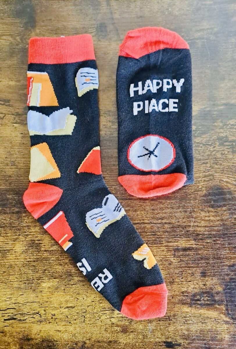 Reading Is My Happy Place - Bookish Socks (Red) - Image 2