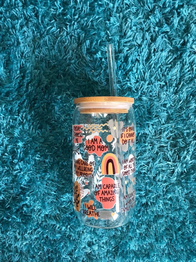 Mom Inspired Glass Beer Can | Firefly Crafts and Creations