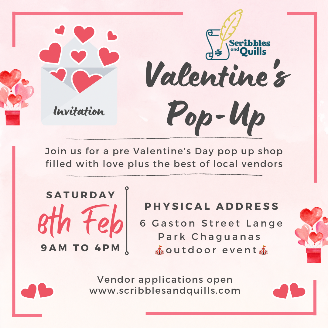 Valentine's Pop Up Sat 8th February 2025 $350