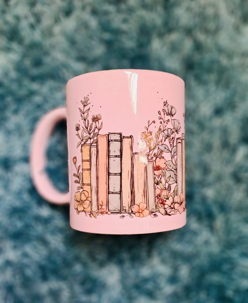 Floral Bookstack Mug | Firefly Crafts and Creations