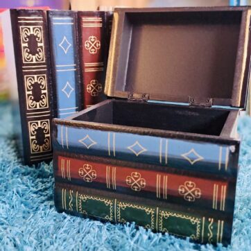 Vintage Book Stack Storage Box