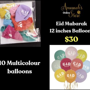 Eid Mubarak Balloons - Multicolour | Ameenah's Store