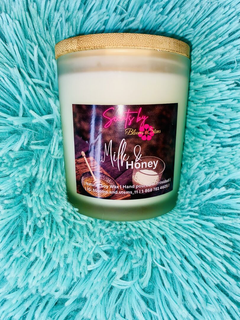 Milk and Honey 8.5oz Candle | Blooms and Stems