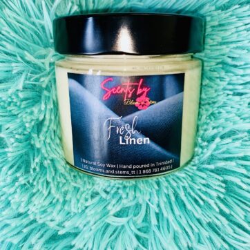 Fresh Linen 8.5oz Candle | Blooms and Stems